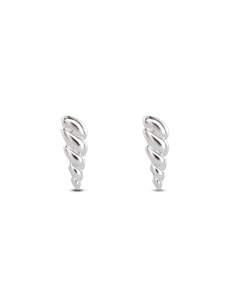 Sea horn silver auskarai