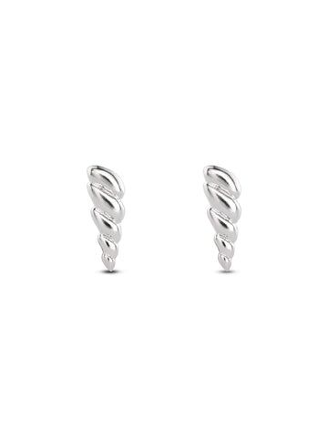 Sea horn silver auskarai