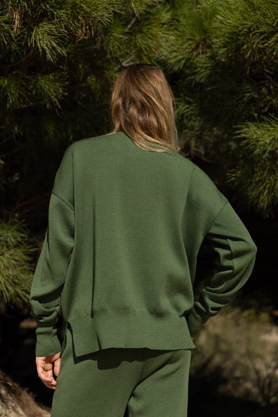 Rotondo 100% merino megztinis žalia alyvuogė