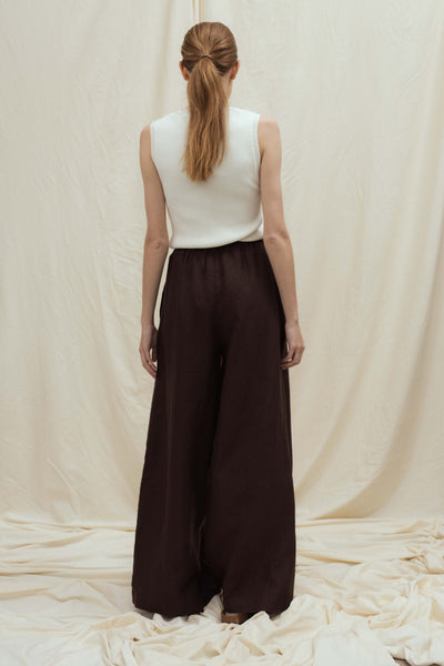 Geir wide linen kelnės