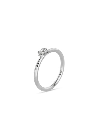 Raw mini silver žiedas