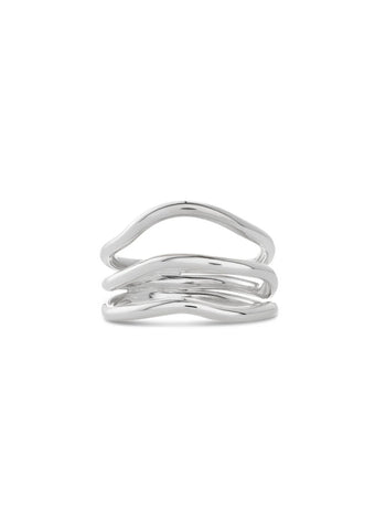 Reef break wave silver žiedas