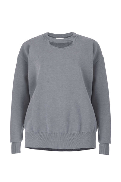 Rotondo 100% merino megztinis pilka