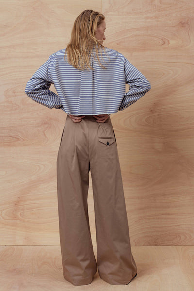 Bjoerg striped cropped marškiniai