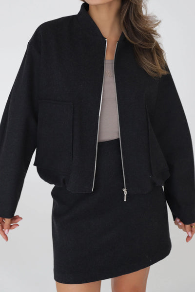 Tamsiai pilkas sijonas Alba