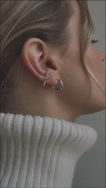 Star ear cuff silver