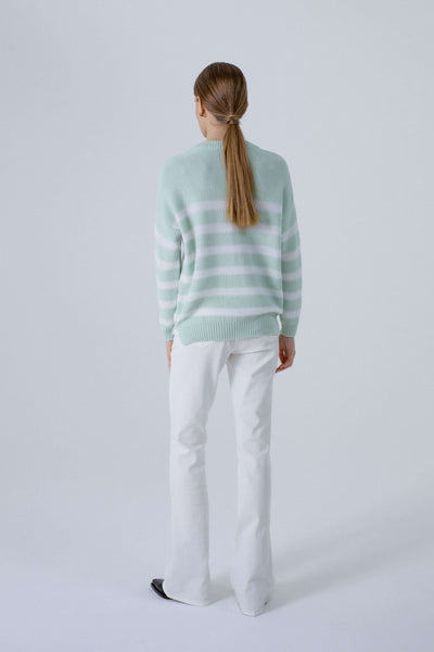 'ARIELLE’ mint/white megztinis