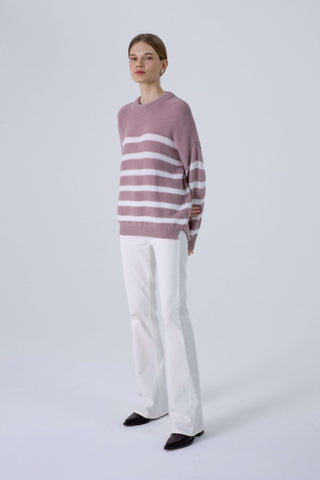 'ARIELLE’ light pink/white megztinis