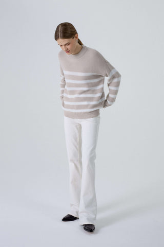 'ARIELLE’ sand/white megztinis