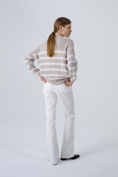 'ARIELLE’ sand/white megztinis
