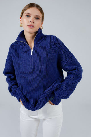 ‘BELLE’ dark blue megztinis