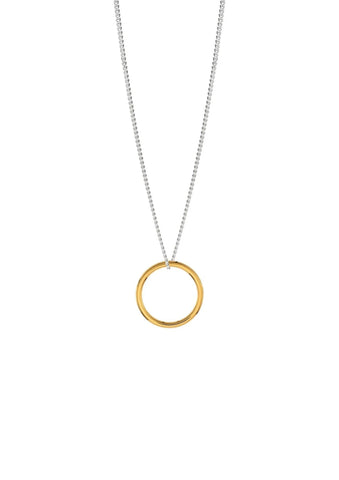 Circle gold kaklo papuošalas