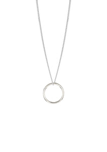 Circle silver kaklo papuošalas