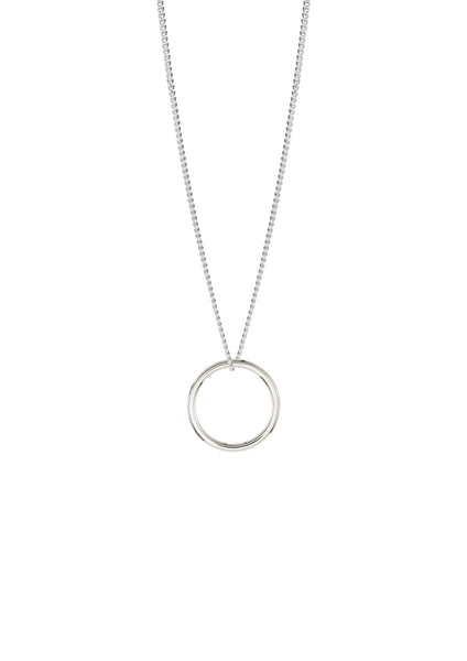 Circle silver kaklo papuošalas