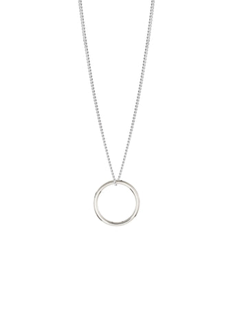 Circle silver kaklo papuošalas