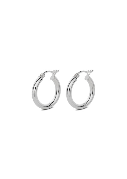 Dizzy hoops silver auskarai