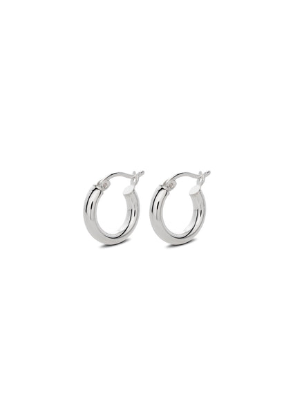 Ella hoops silver auskarai