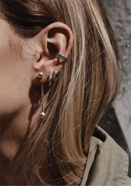 Flat ear cuff silver