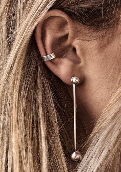 Flat ear cuff silver