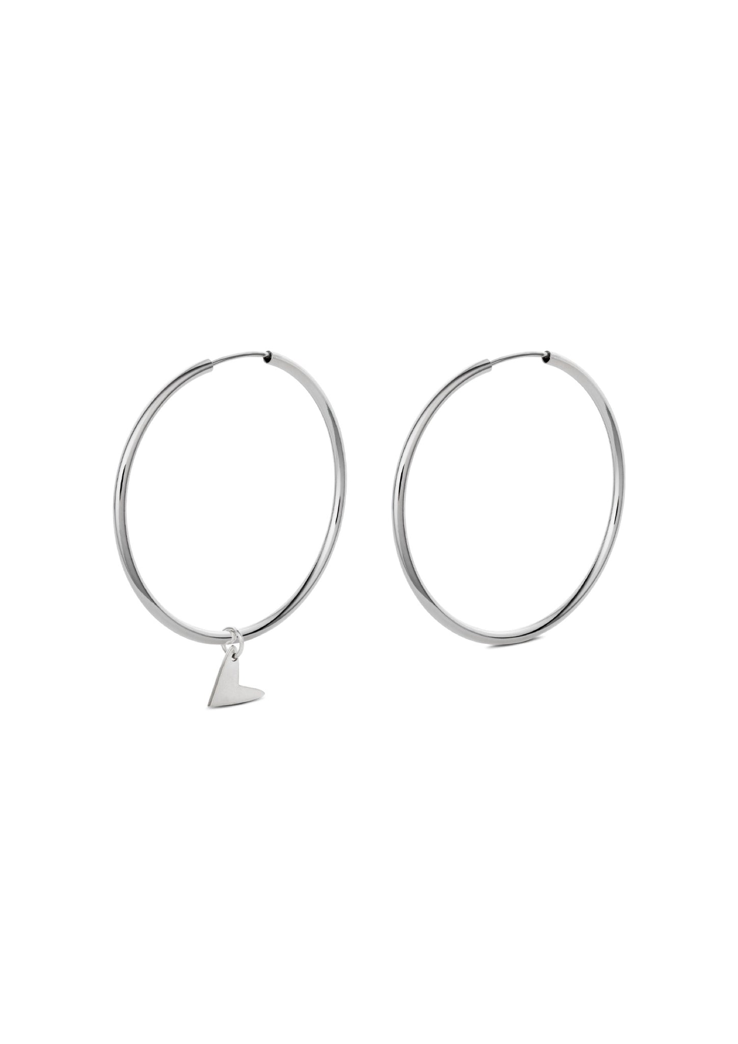 Love hoops silver auskarai
