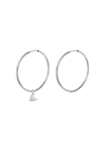 Love hoops silver auskarai