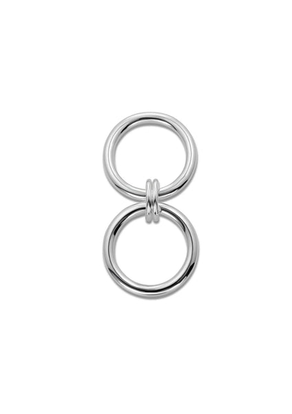 Double silver žiedas