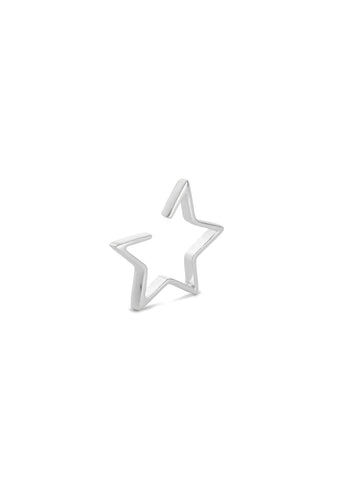 Star ear cuff silver