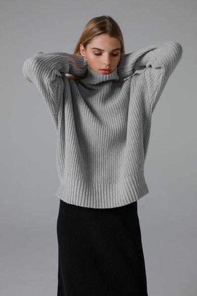 'CHRISTINE’ light grey megztinis